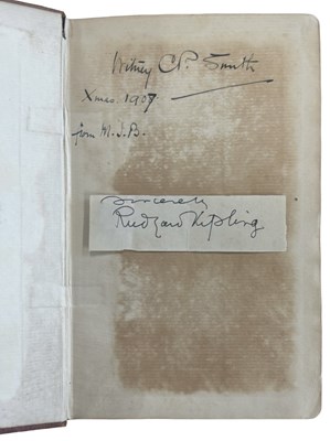 Lot 324 - TIPPED IN SIGNATURE OF RUDYARD KIPLING. The...