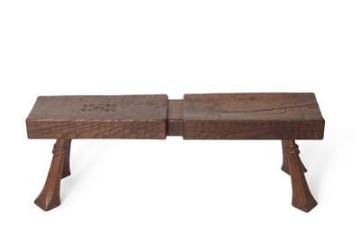 Lot 487 - Jack Grimble - An unusual oak bench of...