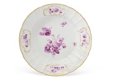 Lot 222 - 18th Century Meissen Dish c.1760 the moulded...