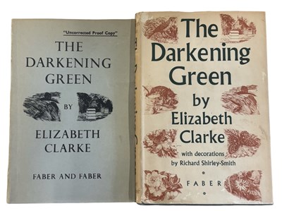 Lot 439 - UNCORRECTED PROOF COPY. The Darkening Green by...