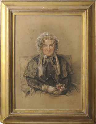 Lot 548 - William Carpenter (1818-1899): Chalk Portrait of Lady Anna Lawford (1758-1853)