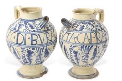 Lot 226 - Two Italian Maiolica  syrup jars  17th/18th...