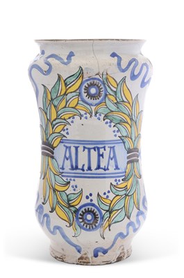 Lot 223 - An Italian Maiolica Alberello with polychrome...