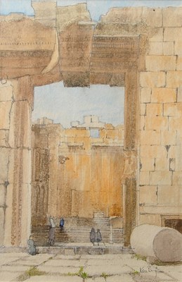 Lot 667 - Ken Bizon (British, b.1927), "Temple of Bachus,...