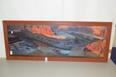 Lot 1 - An abstract print in wooden rectangular frame