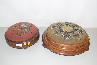 Lot 2 - Two late 19th Century footstools both...