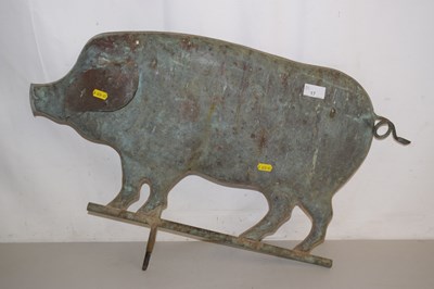 Lot 17 - A metal sculpture of a pig