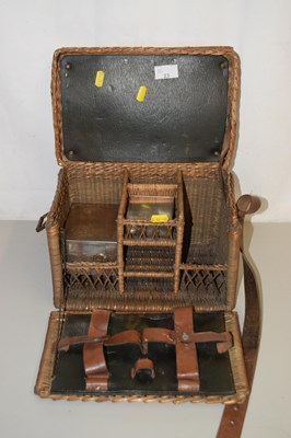 Lot 23 - A wicker picnic box