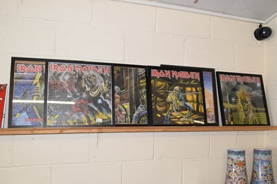 Lot 35 - Quantity of framed Iron Maiden jigsaws