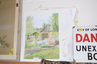 Lot 39 - Watercolour of a garden scene