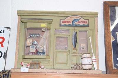 Lot 41 - A wooden framed model of a shop front for...