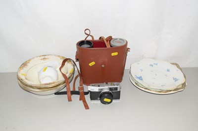 Lot 502 - An Olympus Trip 35mm camera and a pair of...