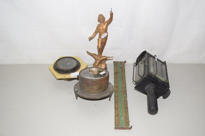 Lot 519 - Vintage lamps, gauges etc