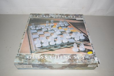 Lot 523 - Glass chess set