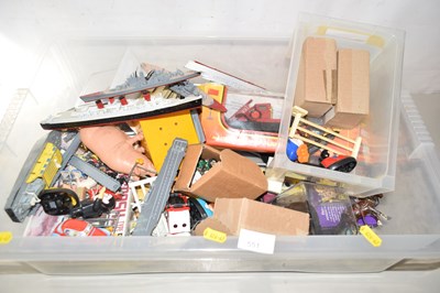 Lot 551 - Box of assorted models and toys