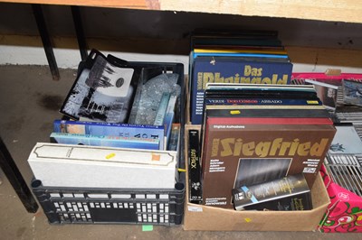 Lot 584 - Box of LP's and box of assorted books and...