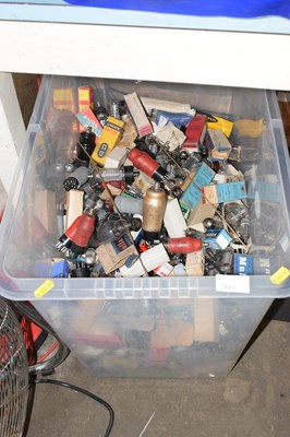 Lot 593 - Box of assorted valves and bulbs