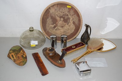 Lot 624 - Dressing table set, relief moulded plate and...