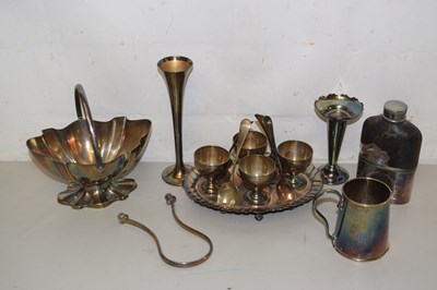 Lot 75 - Bag containing a quantity of plated wares,...