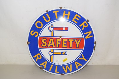 Lot 76 - A Southern Railway Safety enamel sign