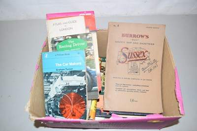 Lot 80 - Box containing a quantity of motoring maps and...