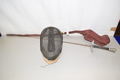 Lot 83 - A fencing sword in original case with fencing...