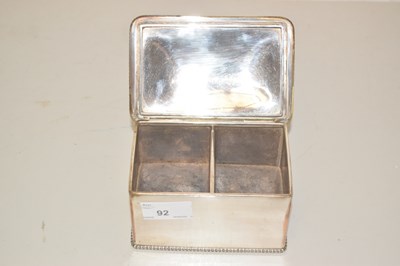 Lot 92 - A white metal box, the cover with a cabochon...