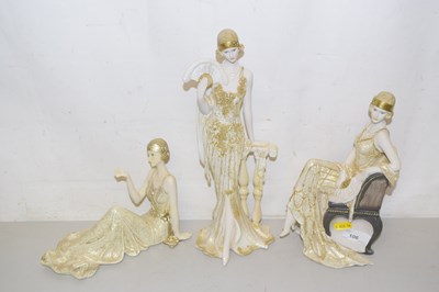 Lot 106 - Group of three Art Deco style flapper girls