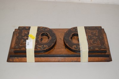 Lot 110 - Small carved wooden book holder, Art Deco style