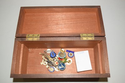 Lot 128 - Box containing quantity of enamel badges,...