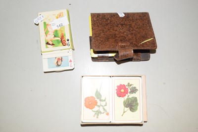 Lot 142 - Various boxes of playing cards including one...