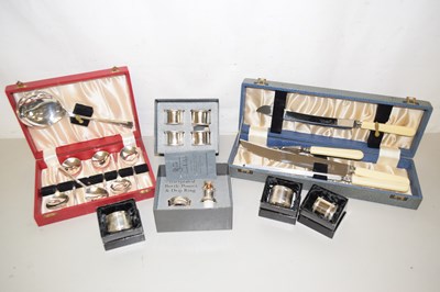 Lot 152 - Quantity of boxed silver plated items, some...