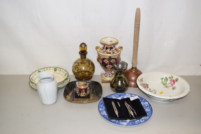 Lot 155 - A technical drawing set, Derby vase (a/f),...