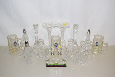 Lot 161 - Quantity of glass ware, vases, sugar sifters,...