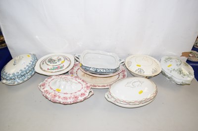 Lot 177 - Group of late 19th Century tureens and covers