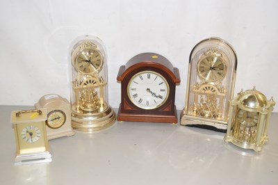 Lot 178 - Quantity of mantel clocks and two anniversary...