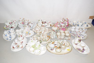 Lot 182 - Quantity of miniature tea sets with trays