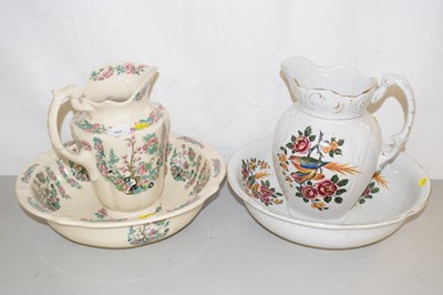 Lot 184 - Two large jug and basin sets
