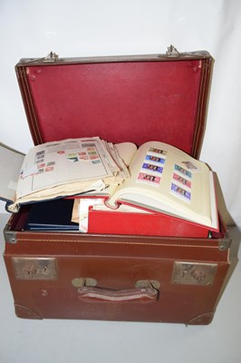 Lot 188 - A vintage suitcase containing large quantity...