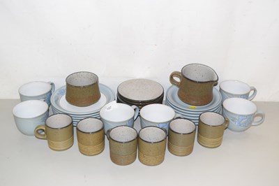 Lot 197 - Quantity of pottery mugs with plates, saucers etc