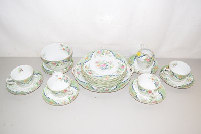 Lot 198 - A part English china tea set, cups and saucers,...