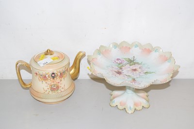 Lot 204 - A Crown Staffordshire teapot and cover and...