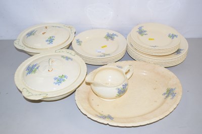 Lot 206 - Quantity of pottery dinner wares, two serving...