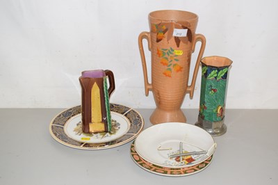 Lot 212 - Quantity of ceramic items, a shaped Losol ware...