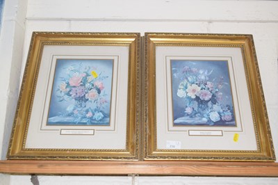 Lot 230 - Albert Williams, pair of coloured floral prints