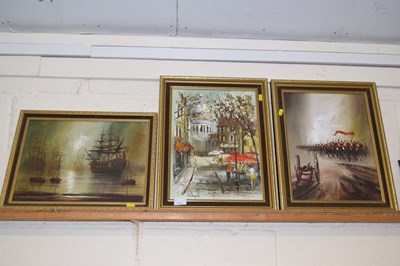 Lot 232 - John Bampfield, a group of three oil on canvas...