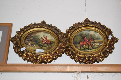Lot 236 - A pair of reproduction oleograph studies of...
