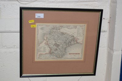 Lot 258 - A coloured map of Devonshire