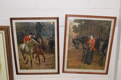 Lot 273 - A pair of coloured hunting prints The Squires...