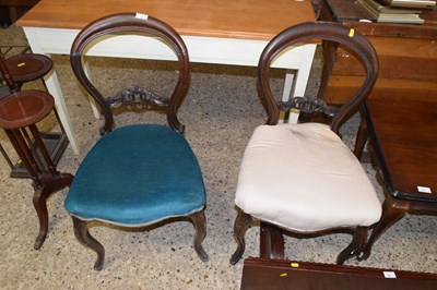 Lot 299 - Two Victorian balloon back dining chairs